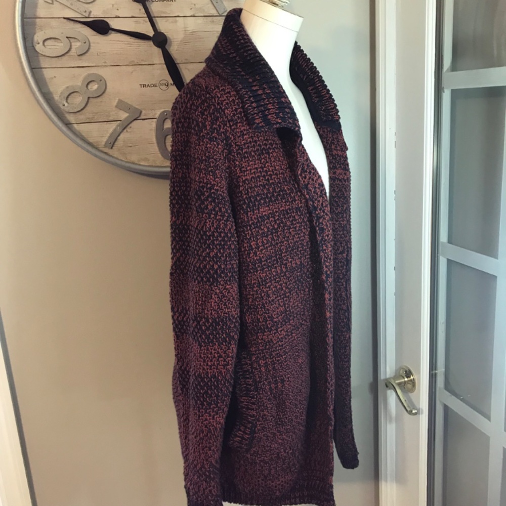 Orvis 100% cotton pockets marled cardigan sweater - Picture 3 of 16